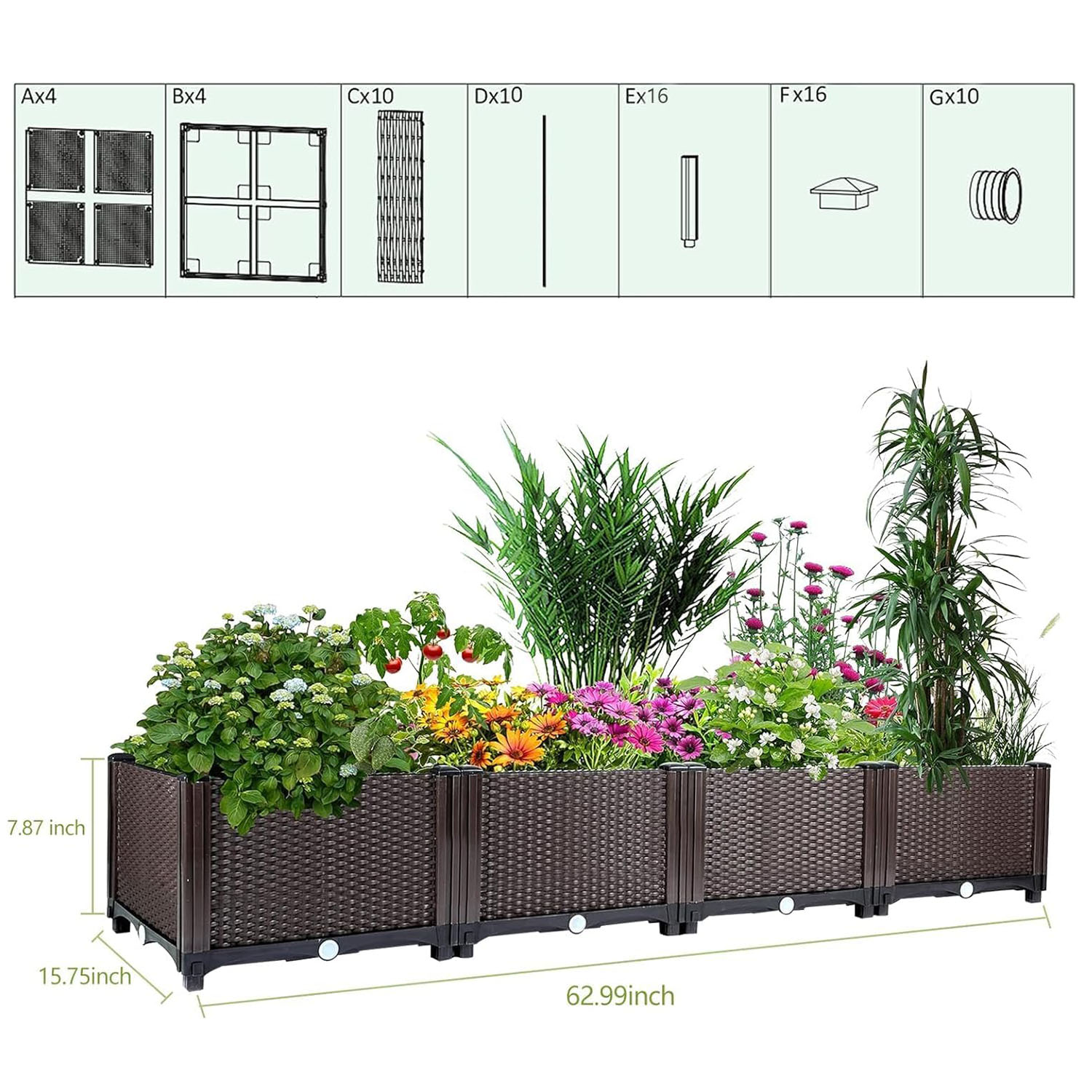 Jardinera Elevada con Autorrie - Outdoor Daybed Furniture reseña y precio