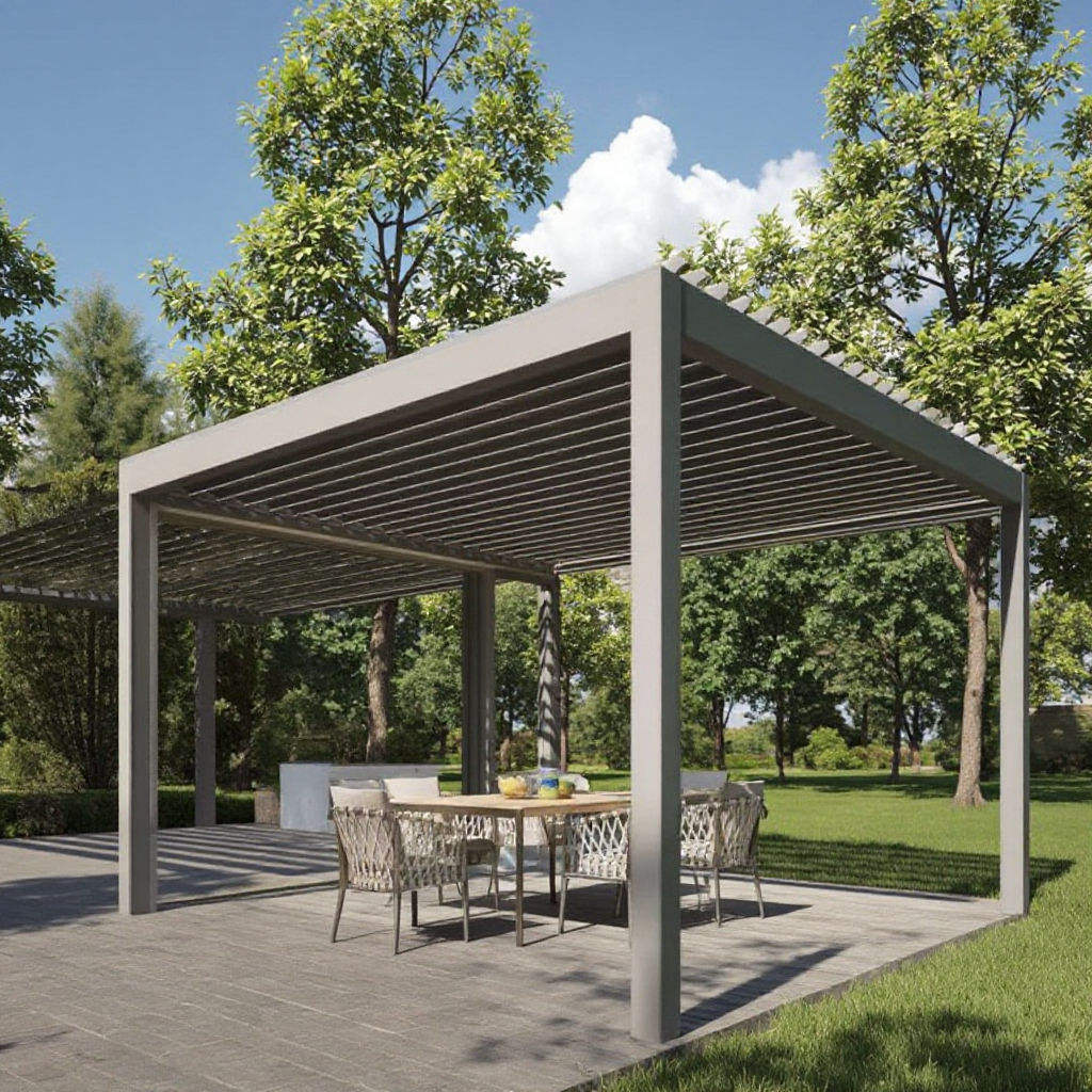 Pabellón de Aluminio Resistent - Outdoor Furniture Metal reseña y precio